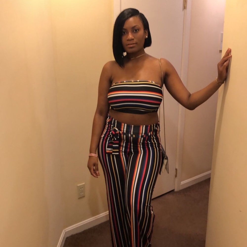 2 Piece Striped Outfit
